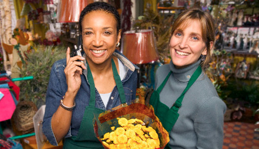 Florists on phone